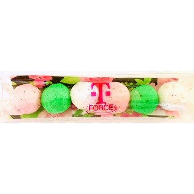 Wildflower Seed Bombs with Pink Petals Background