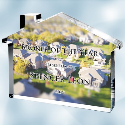 Color Photo Imprinted Acrylic House Award (S)