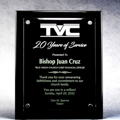 Canterbury Plaque With Stand-Out Ebony - 8"x10"