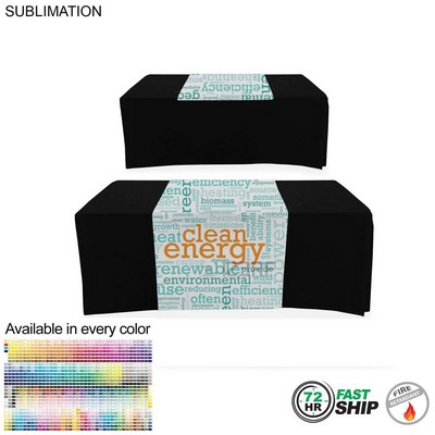72 Hr Fast Ship - Sublimated Table Runner, Covers Front and Top Of The Table (30"x60")