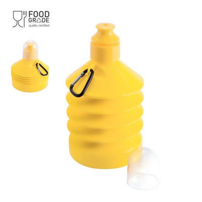 Collapsible Sports Water Bottle With Carabiners And Nozzle