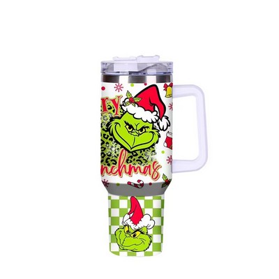 40 Oz. Vacuum Stainless Steel Tumbler With Handle & Straw