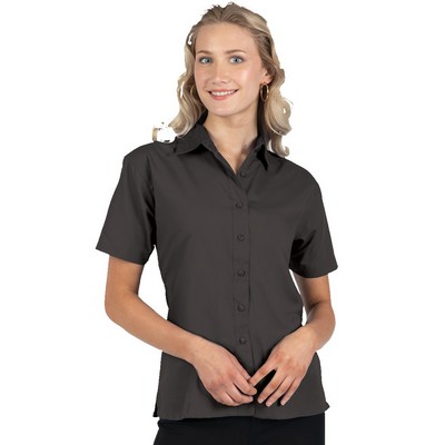 Ladies' Superblend™ Short Sleeve Poplin Shirt