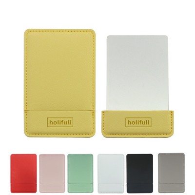 Shatterproof Rectangle Makeup Mirror With PU Cover