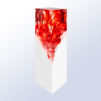 Splash Red Art Award, 9 5/8"H