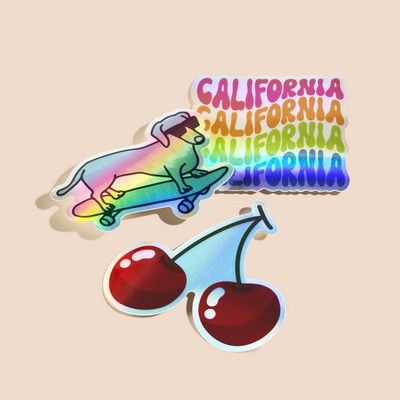 5"x5" Custom Holographic Stickers