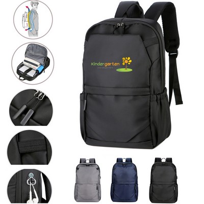 Water-resistant Laptop Backpack w/ USB Charging Port