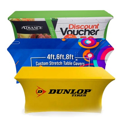 4' Full-Color Stretch Fitted Table Cover