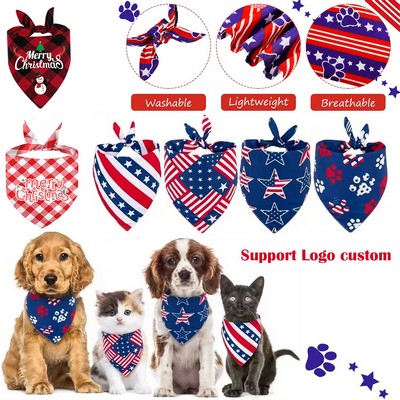Polyster Full Color Triangle Pet Bandana