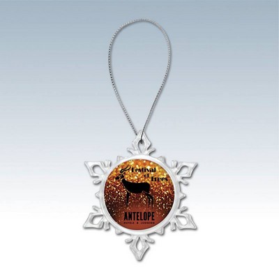 Small Snowflake Ornament w/Silver String
