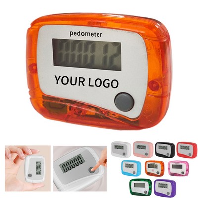 Plastic Basic Step Counter Pedometer With Clip Attachment