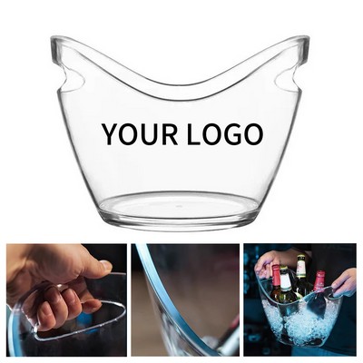 Acrylic Double Layer Medium Ice Bucket for Wine Storage