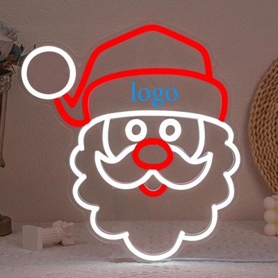 12.6X12.6X1.5" Santa Claus-Shaped Christmas Led Light