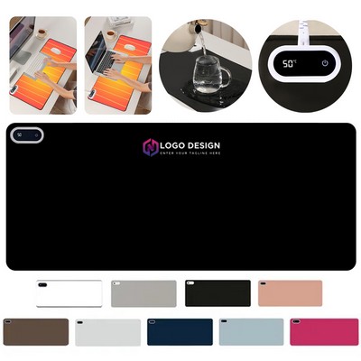 Heated Desk Mat Mouse Pad with Intelligent Digital Display