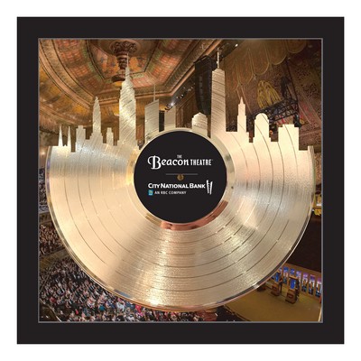 Gold Framed 12" Record - Cut-Out + Custom Backer - 15 x 15