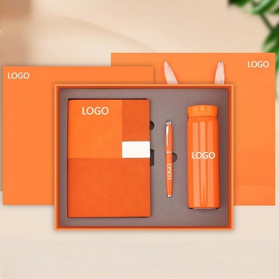 Executive Gift Set w/A5 Notebook & Metal Pen & 11oz Insulated Tumbler