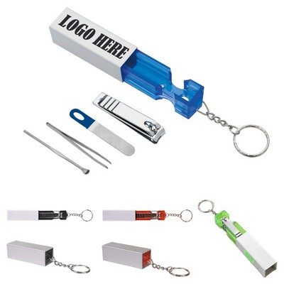 Portable Manicure Set Keychain