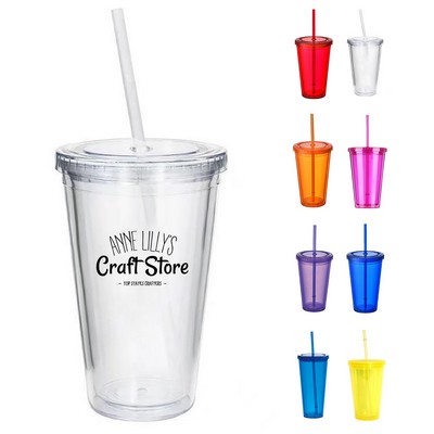 16oz Clear Insulated Tumbler