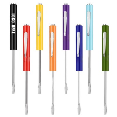 Flathead Screwdriver With Pocket Clip