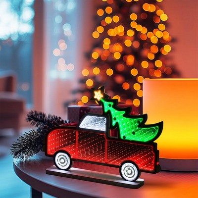 Custom Christmas Tree Truck Infinity Neon Sign