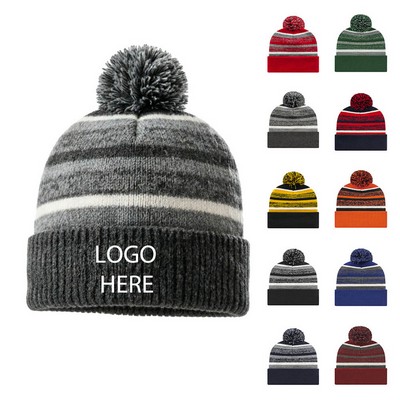 Fleece Lined Knit Cap With Cuff