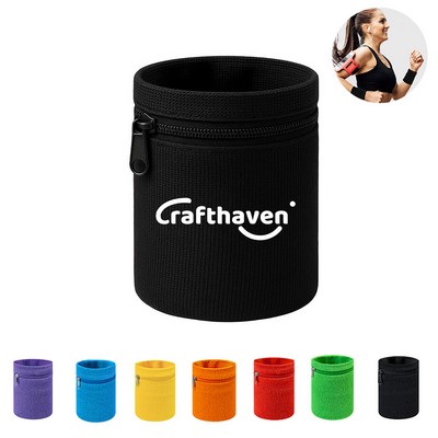 Wrist Sweat Bands with Pocket