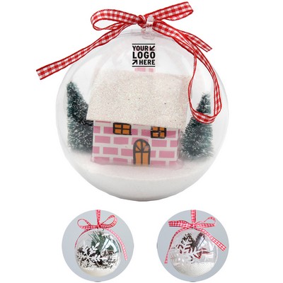 Festive Clear Plastic Ornament Sphere