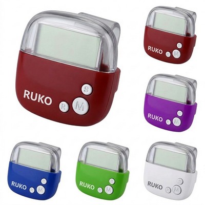 Clip-On Step Counter Pedometer with Large Display
