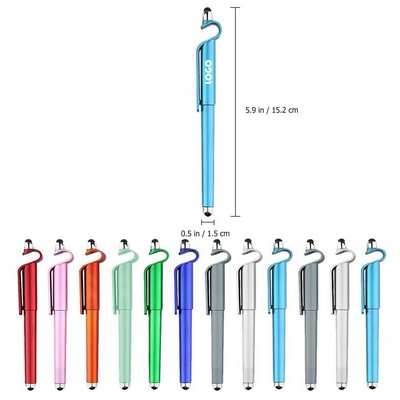 Aluminum 3-in-1 Stylus Ballpoint Pen with Phone Stand