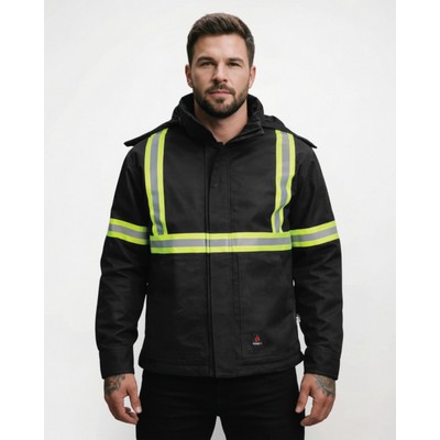 Forge FR MFRIJDHTP-006 MEN'S FR DUCK JACKET WITH DETACHABLE HOOD WITH TAPING