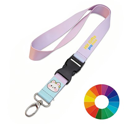 1" Polyester Lanyard w/ Buckle Release & Safety Breakaway