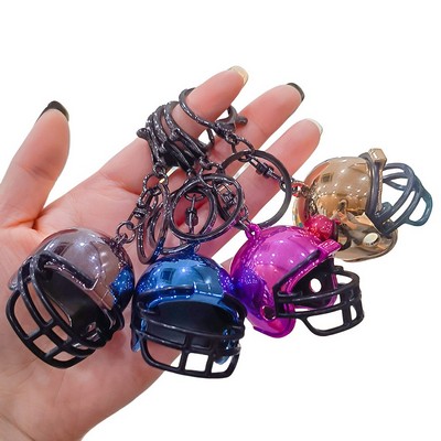 Rugby Helmet Keychain
