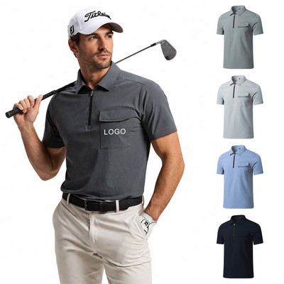 Men's Half-Zip Quick-Drying Stretch T-Shirt