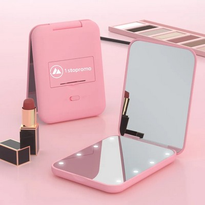 Folding LED Vanity Mirror