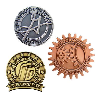 Lapel Pin Die Struck Antique Finish (1")