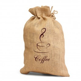 Reusable Gift & Promotional Unlaminated Jute Burlap Drawstring Bag