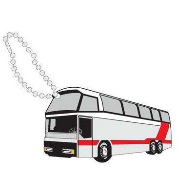 Commercial Bus Promotional Key Chain w/ Black Back (2 Square Inch)