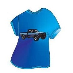 Blue Pick Up Truck T-Shirt Lapel Pin