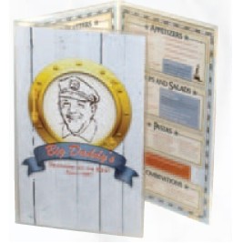 Clear Heat Sealed Triple Continuous Menu Jackets (8 1/2"x11" Inserts)PER DOZEN