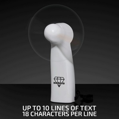 Pre-Programmed White Message Fans with White LEDs - PRINTED