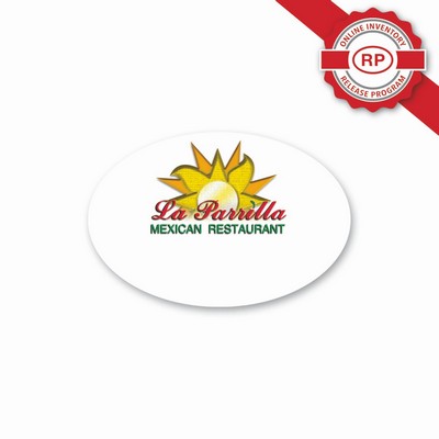 Full Color 50 Mil Name Badge (2"x3") Oval