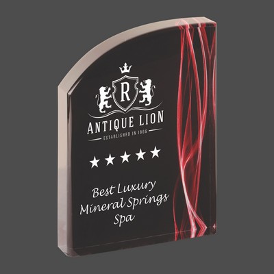 Wave Red Vapor Acrylic Award (7")