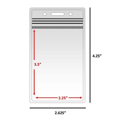 Vertical Sealed Badge Holder (2" x 3")