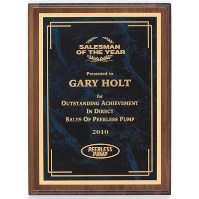 Ebony Finish Plaque with Engraving Plate