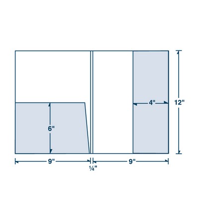 9"x12" Large Presentation Folder with Backbone, Tall & Vertical Pocket Printed in Full Color 4/0