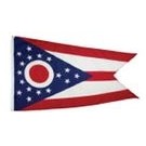 Ohio Indoor Parade Flag w/Pole Hem And Fringe (3'x5')