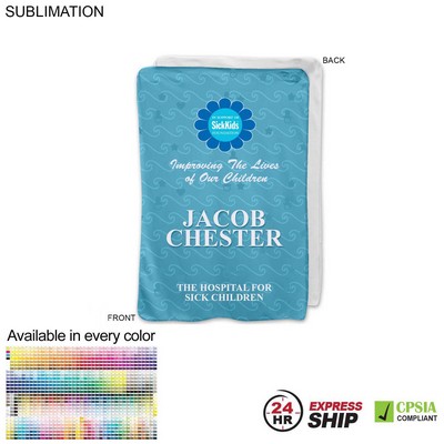 24 Hr Express Ship - Ultra Soft and Smooth Microfleece Baby Blanket, Sublimated (30"x40")
