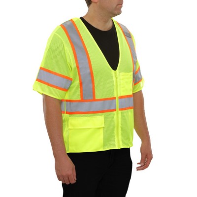 Reflective Apparel™ 5 Point Hi-Vis Breakaway Zip Mesh Safety Vest