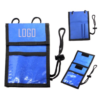Travel Neck Passport Badge Holder Wallet