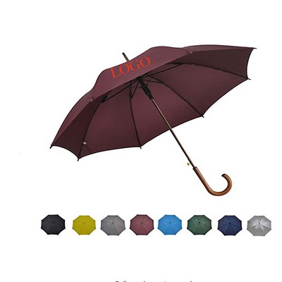 Arc Automatic Golf Umbrella w/Wooden Handle